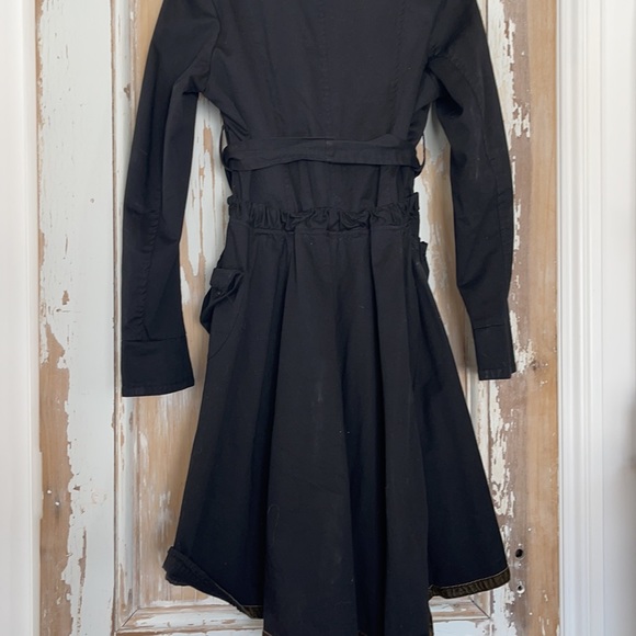 Designer made custom lined black jacket with brown velvet lined detail size XL - Picture 10 of 15